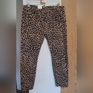 Zara Leopard Print Skinny Pants